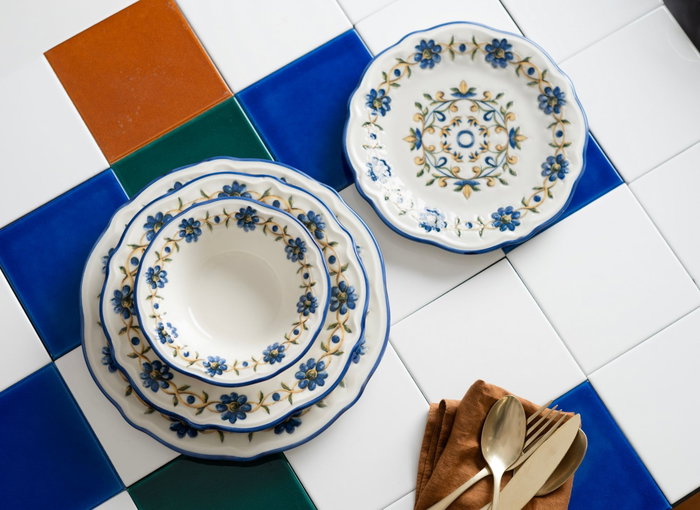Hermia Tuscan Bloom Fulya Juego de Cena de 24 Piezas Multicolor